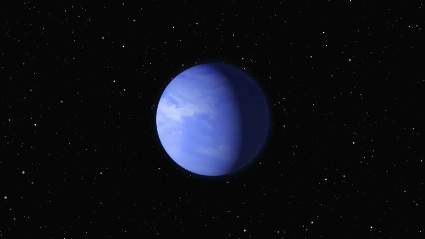 Neptune Dark Blue Planet with Storms – Farthest Known Planet.