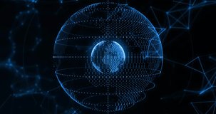 Fading in view 3D dotted globe rotating, chat bubbles appearing then fading showing global network. Technology, connectivity, cyberspace, digital, communication, innovation, future - Powered by Shutterstock - Get 15% off with code: PIKWIZARD15