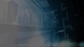 Animation of data processing over cityscape. global business and digital interface concept digitally generated video. - Powered by Shutterstock - Get 15% off with code: PIKWIZARD15