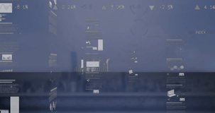 Animation of data processing over landscape. Global digital interface, business, finance, computing and data processing concept digitally generated video. - Powered by Shutterstock - Get 15% off with code: PIKWIZARD15