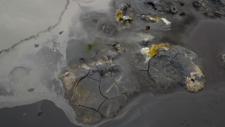 Close-up Of Hverarond Geothermal Field In Iceland.