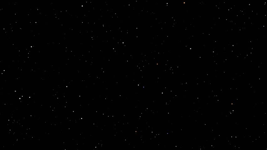 White star particles drift slowly across a black background in a seamless looping motion