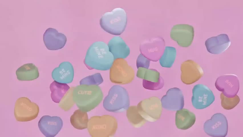 Sweet candy hearts background for Valentine Day