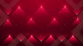 Red Spotlight Pyramid cinematic background. event staging, product reveal promotional overlays red triangular spotlights golden line accents geometric depth, dramatic lighting refined, modern stage 3D - Powered by Shutterstock - Get 15% off with code: PIKWIZARD15