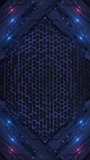 Neon Hexagonal Tech Panel sci-fi edges. gaming intros, UI backgrounds, Hex Grid Frame with glowing border design or futuristic honeycomb grid metallic frame create symmetrical digital interface design - Powered by Shutterstock - Get 15% off with code: PIKWIZARD15