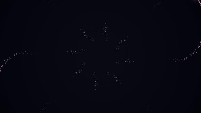 A dark, starry night sky with scattered white dots representing stars against a black background.   