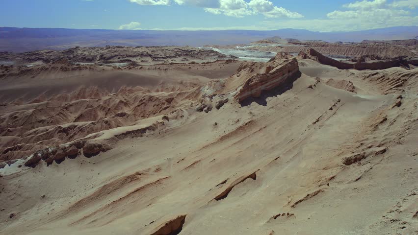 Stunning Panorama of Valle de la Luna in the Atacama Desert, Northern Chile.