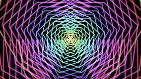 Holographic Hexagonal Kaleidoscope Tunnel Background, Colorful Geometric Wireframe Dimension, Futuristic Neon Polygon Corridor, Iridescent Tech Cyberspace Loop, Hexagon Shape Optical Illusion - Powered by Shutterstock - Get 15% off with code: PIKWIZARD15
