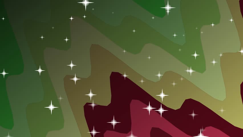 Animated Starry Night Sky with Red Silhouette.