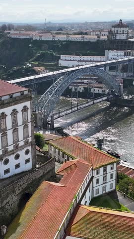 Porto Skyline At Porto In District Of Porto Portugal. Downtown Landscape. Cultural Heritage. Old Town Scenery. Porto Skyline In Portugal. Portugal Skyline. Travel Landscape.