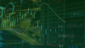 Animation of data processing and city over dices. Gambling, casino and digital interface concept digitally generated video. - Powered by Shutterstock - Get 15% off with code: PIKWIZARD15