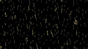 Music note loop tile single falling with alpha. This 3d animation of Music with an alpha channel is loopable and tileable. - Powered by Shutterstock - Get 15% off with code: PIKWIZARD15