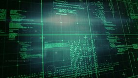 Animation of green shapes and data processing over grid. Global connections technology and digital interface concept digitally generated video. - Powered by Shutterstock - Get 15% off with code: PIKWIZARD15
