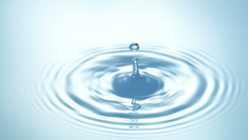 Clean water and water drops in slow motion.  High speed 250 fps video.