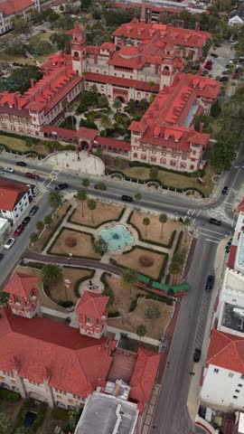 Aerial view of Flagler College, United States.