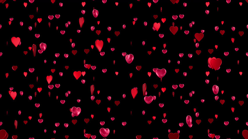 Hearts Love COMBO Loop Tile falling with alpha. This romance 3d animation for Valentine day with an alpha channel is loopable and tileable.