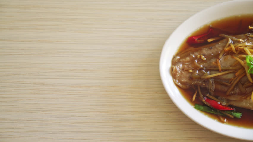 Steamed Fish with Soy Sauce - Asian food style