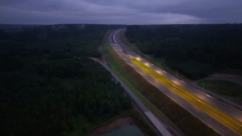 New highway scenery in Poland