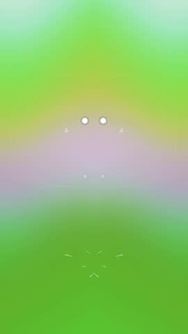 Animated Cartoon Character with Changing Facial Expressions.
