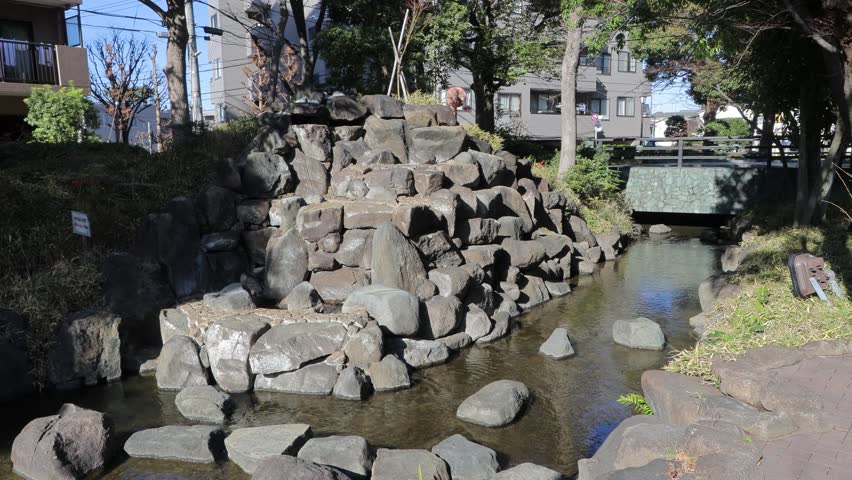 Komatsugawa Sakaigawa Shinsui Park, Japan January 2026