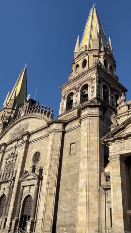 Tower of the Guadalajara Cathedral, located in the Historic Center. Jalisco, Mexico
