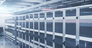 Animation of mathematical equations and data processing against empty computer server room. Business data storage technology concept - Powered by Shutterstock - Get 15% off with code: PIKWIZARD15