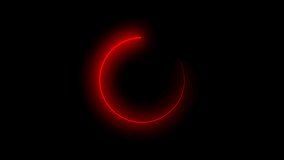 Red neon light trail circle on alpha channel background. 4K transparent video background. - Powered by Shutterstock - Get 15% off with code: PIKWIZARD15