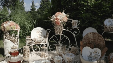 Aerial Retreat Picnic Decor on Lawn