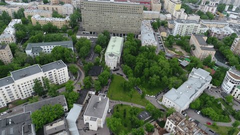 Aerial Orbit around Vishnevsky Medical Center Moscow