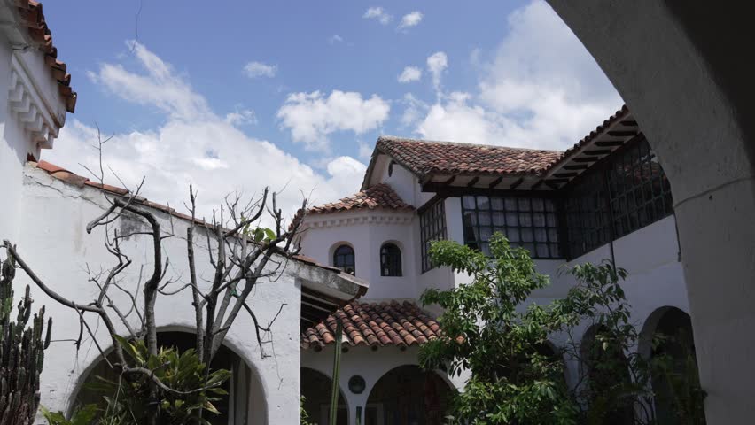 Colonial architecture typical of the Colombian town Villa de Leyva South America
