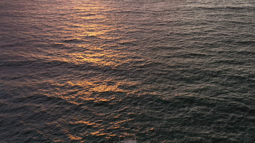 Aerial Reveal Manhattan Beach Pier At Sunset In Manhattan Beach, California USA.