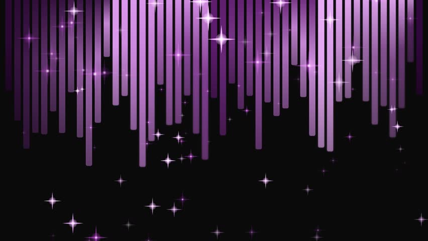 Digital illustration of purple sound waves and sparkles on a black background with a futuristic feel.