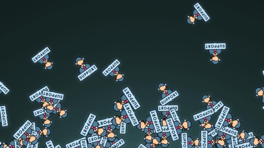 help desk futuristic icon animation