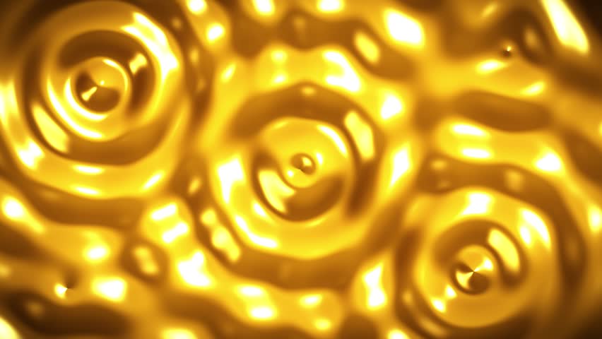 Cinematic TopDown Gold Liquid Ripple Effect 1080p Seamless Loop