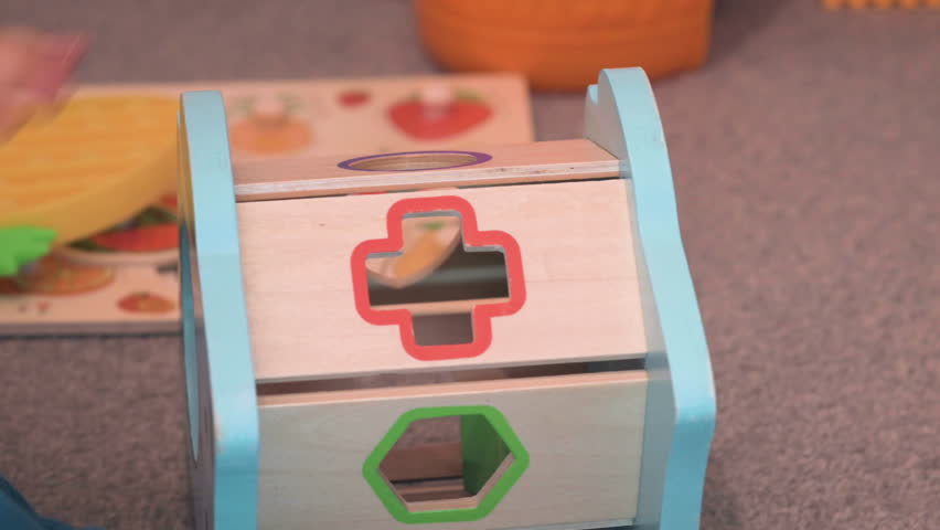 Close-up footage of a young child