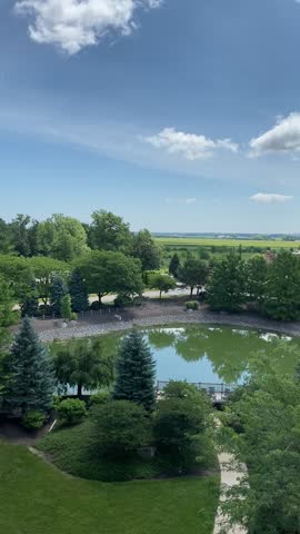 Beautiful landscape picture of trees and the blue sky.
