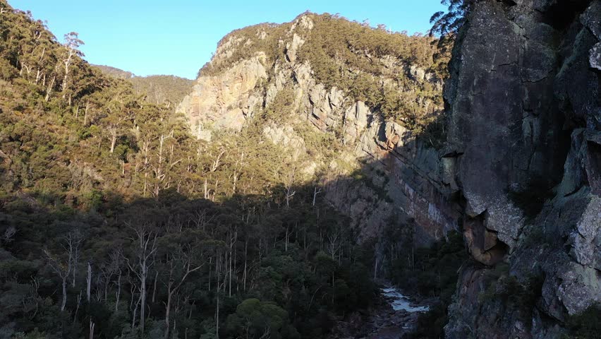 Leven Canyon, Loongana, Tasmania, Australia Aerial Drone 4K