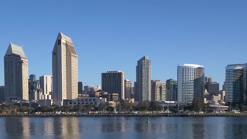 San Diego Skyline Viewed Across San Diego Bay from Coronado, California, United States Of America