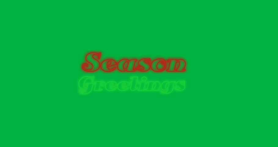 Digital animation of neon seasons text banner against black background. christmas festivity and celebration vector illustration concept