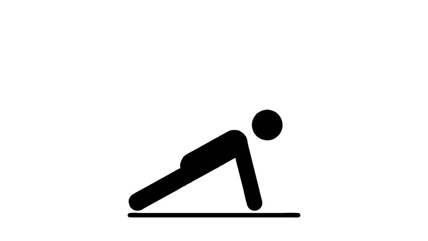 Animated Push Up Variation Icon Seamless Loop Bodyweight Training Animation