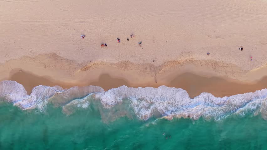 Top down drone view of Western Australian beach