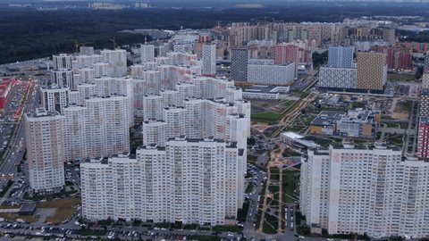 High Drone Approach Mytishchi Housing Complex