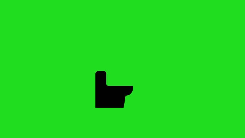 Washroom icon animation symbol, Man use washroom icon animation