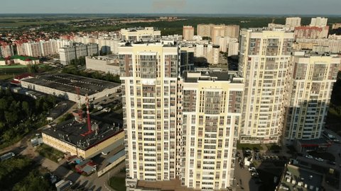 Aerial View of Vasilyevskaya Street in Ryazan
