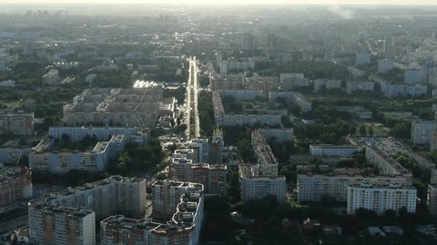 Aerial Drone Flight over Dashki-Pesochnya District, Ryazan