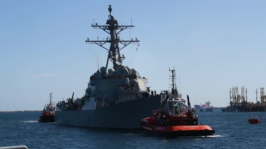 250227-N-MX262-2001 AUGUSTA BAY, Sicily (Feb. 27, 2025) The Arleigh Burke-class guided-missile destroyer USS Paul Ignatius (DDG 117) pulls into Augusta Bay, Sicily, for a scheduled port visit 