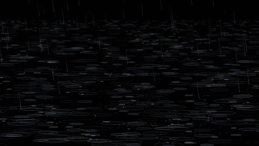 Realistic Perspective Rain Drops on Ground Animation 1080p Seamless Loop