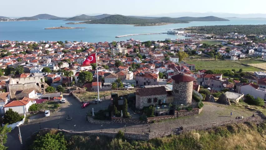 Turkey 4K. Ayvalik. Ayvalık. Beautiful Aegen Sea Historical Greek Ottoman Town. Holidays. Alibey. Lesbos. Island