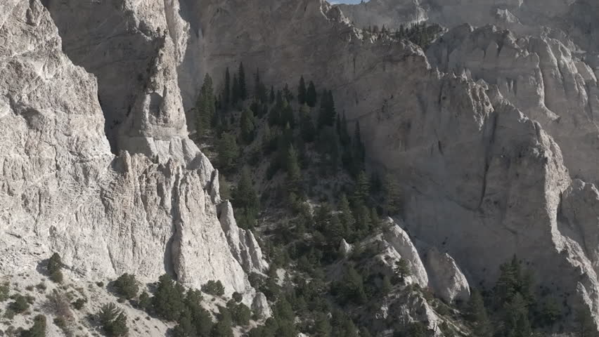 drone shot of the Chalk Cliffs Colorado Rocky Mountains Scenic