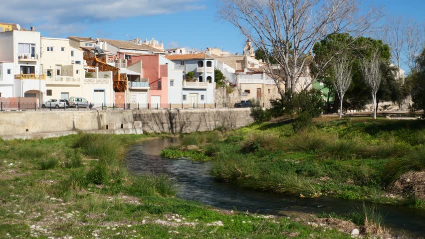 The Girona River passing by Beniarbeig, Spain